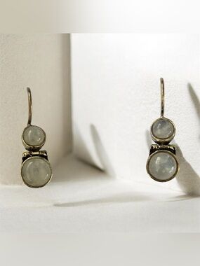 Silver Moonstone Earrings